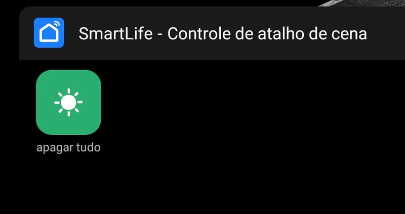 Widget na tela do celular para apagar as luzes com um toque